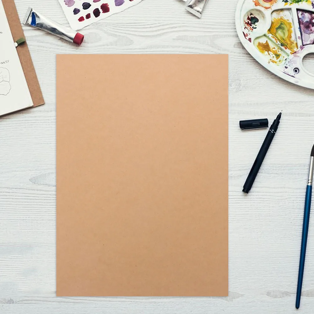 50 piezas de cartulina de papel para manualidades, negocios en blanco invitados, color marrón