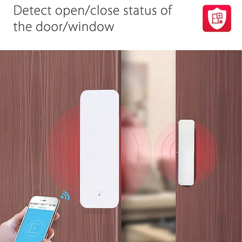 Tuya Zigbee WiFi Door Window Sensor Contact Sensor For Smart Home APP Remote Control Compatible With Alexa Google Assistant