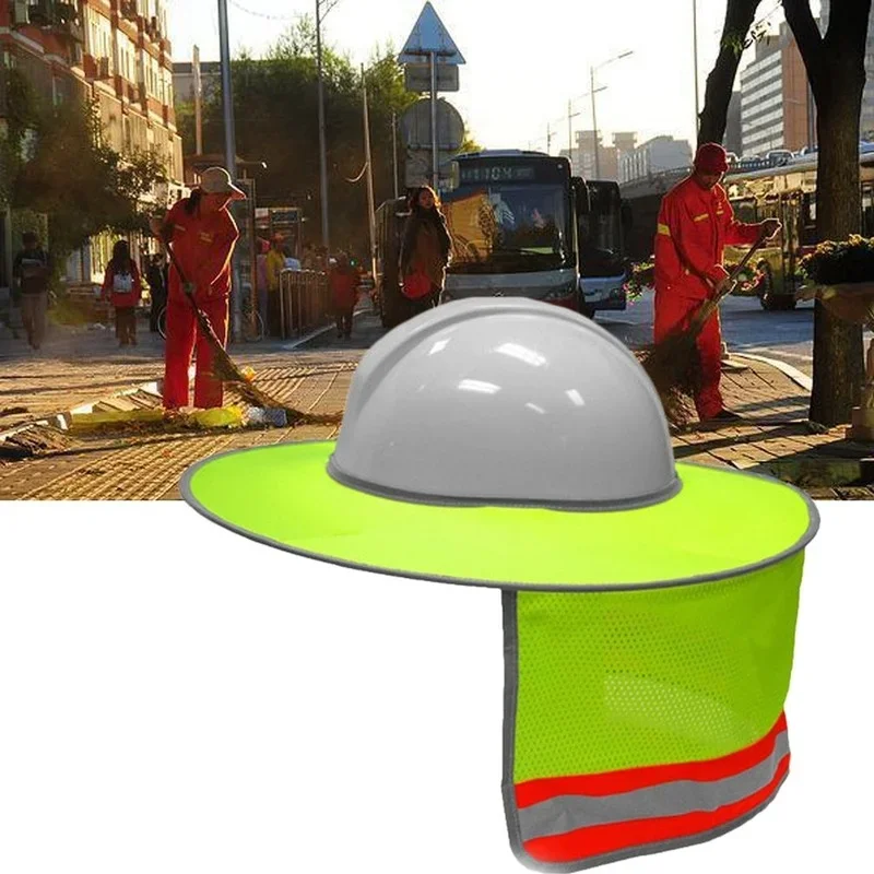 في الهواء الطلق سلامة البناء قبعة صلبة ، ظلة ، الشمس الظل ، درع الرقبة ، شريط عاكس ، خوذات واقية