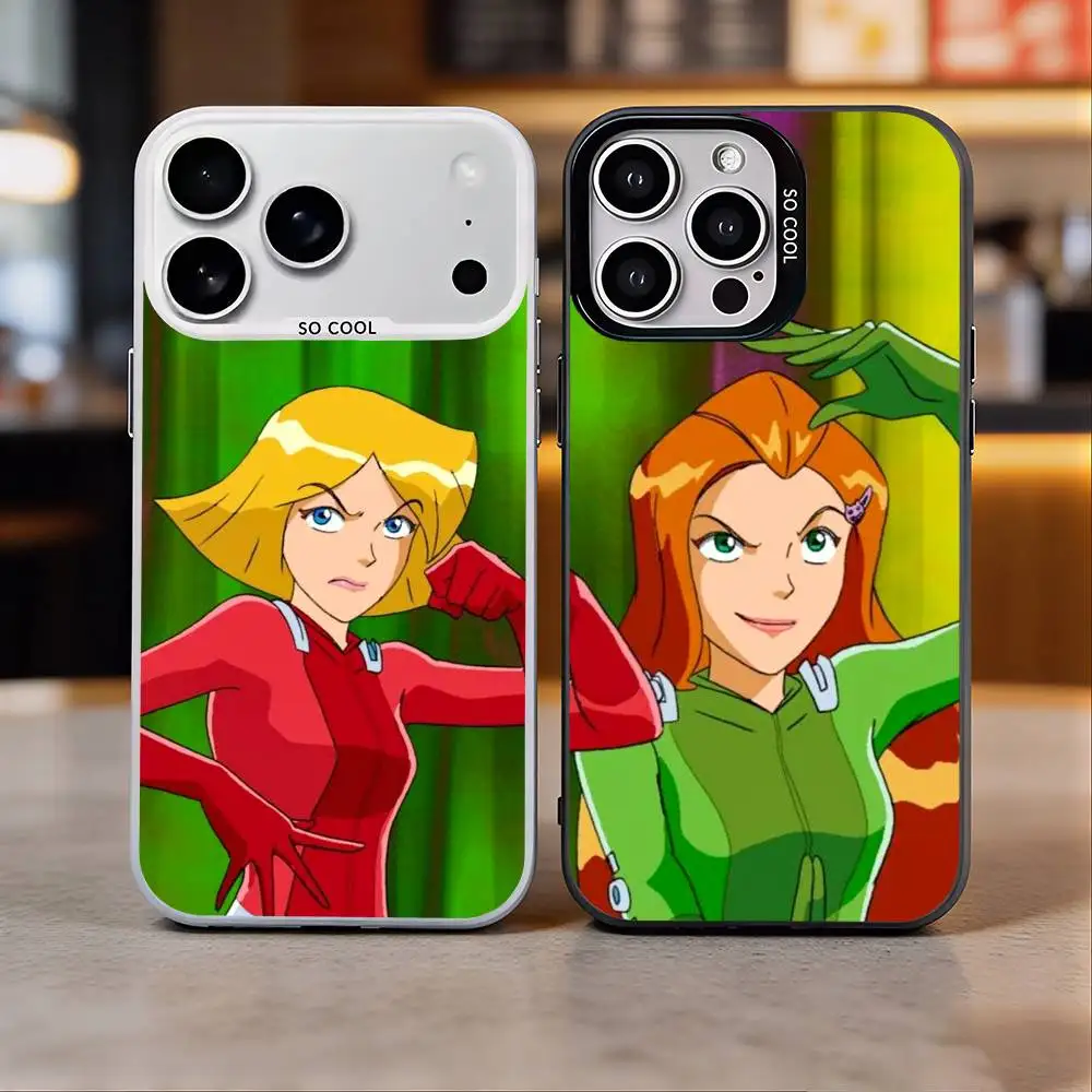 

Cool T-Totally S-Spies Phone Case For iPhone 17, 16,15,14,13,12,11 Plus,Pro Max, Colorful Silver Funda Cover