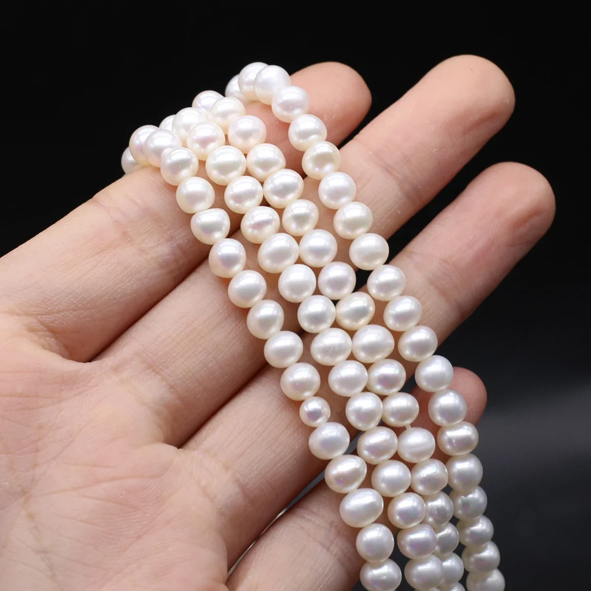 

High Quality AAA 4-4.5mm Natural Freshwater Pearls Potato Shaped Pearls Spacer Beads for Jewelry Making DIY Necklace Accessories