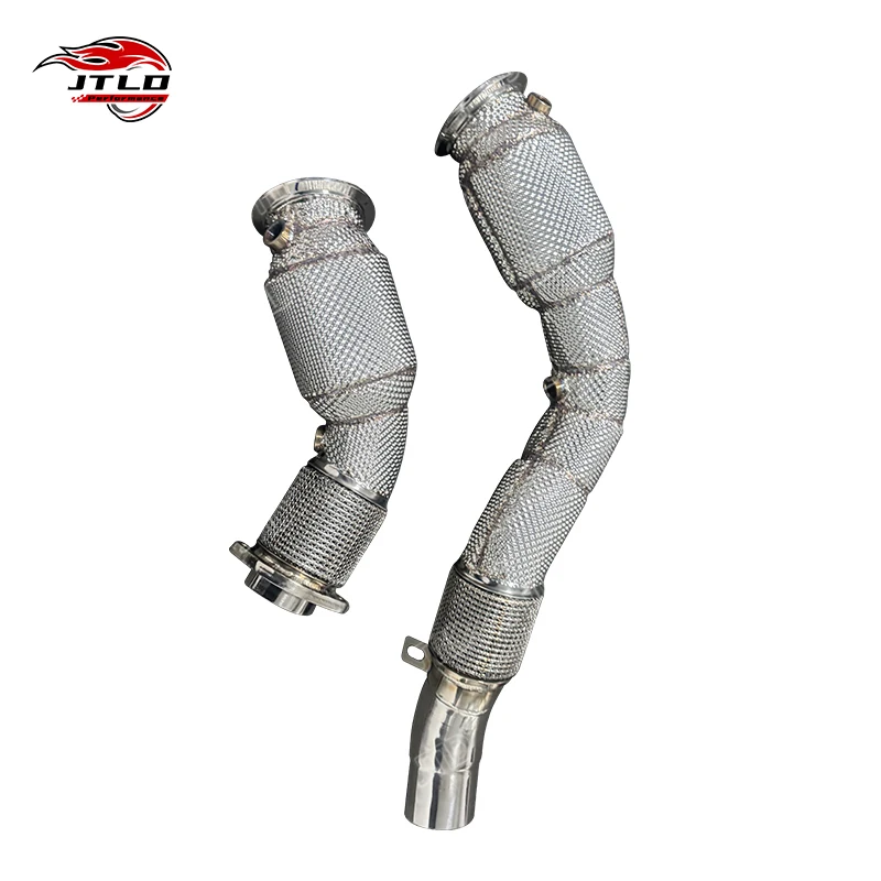 Professional Customized Catless Stainless Steel Downpipe For BMW F87 M2-High Performance Exhaust With Heat Shield (N55 3.0T)