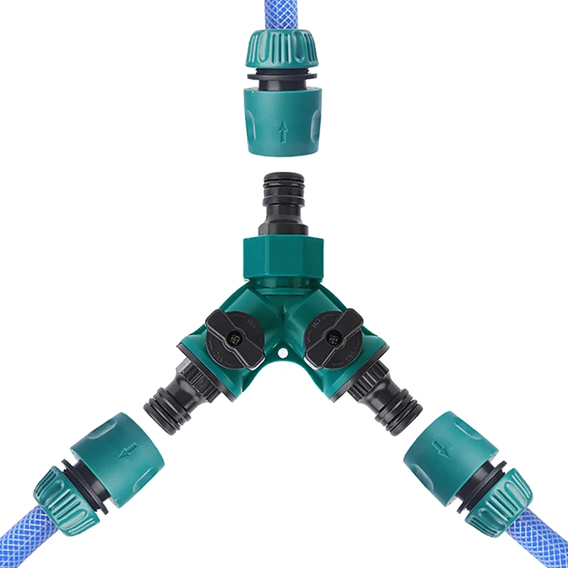 Lawn Irrigation Spray Heads Tube Splitter Y Adaptor Screw Hose Pipe Splitter Garden Hose Pipe Connector Tap Connector