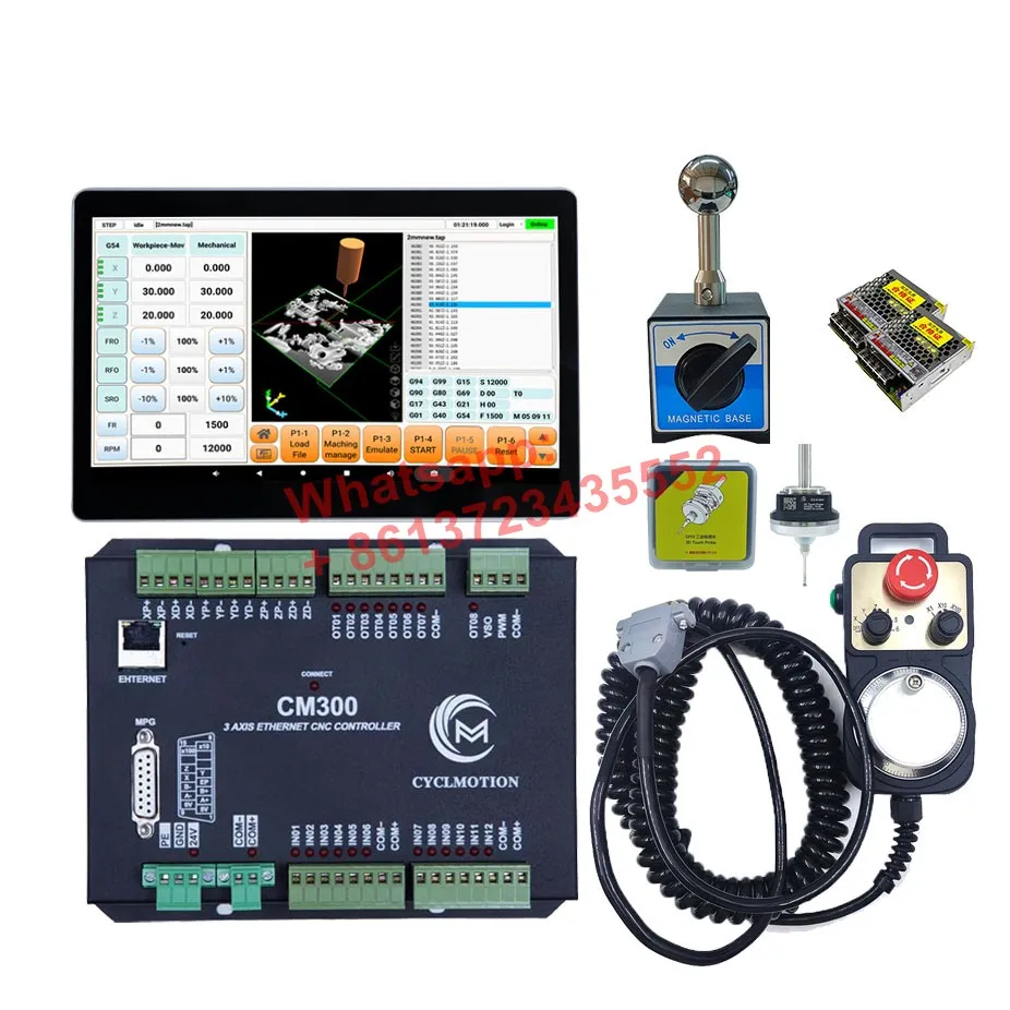 Cyclmotion CM400 SECCOPIA CM600 3/4/6 Achsen G-Code Android Offline-System 10-Zoll-Touchscreen USB Edge Finding Vertical Ball Kit