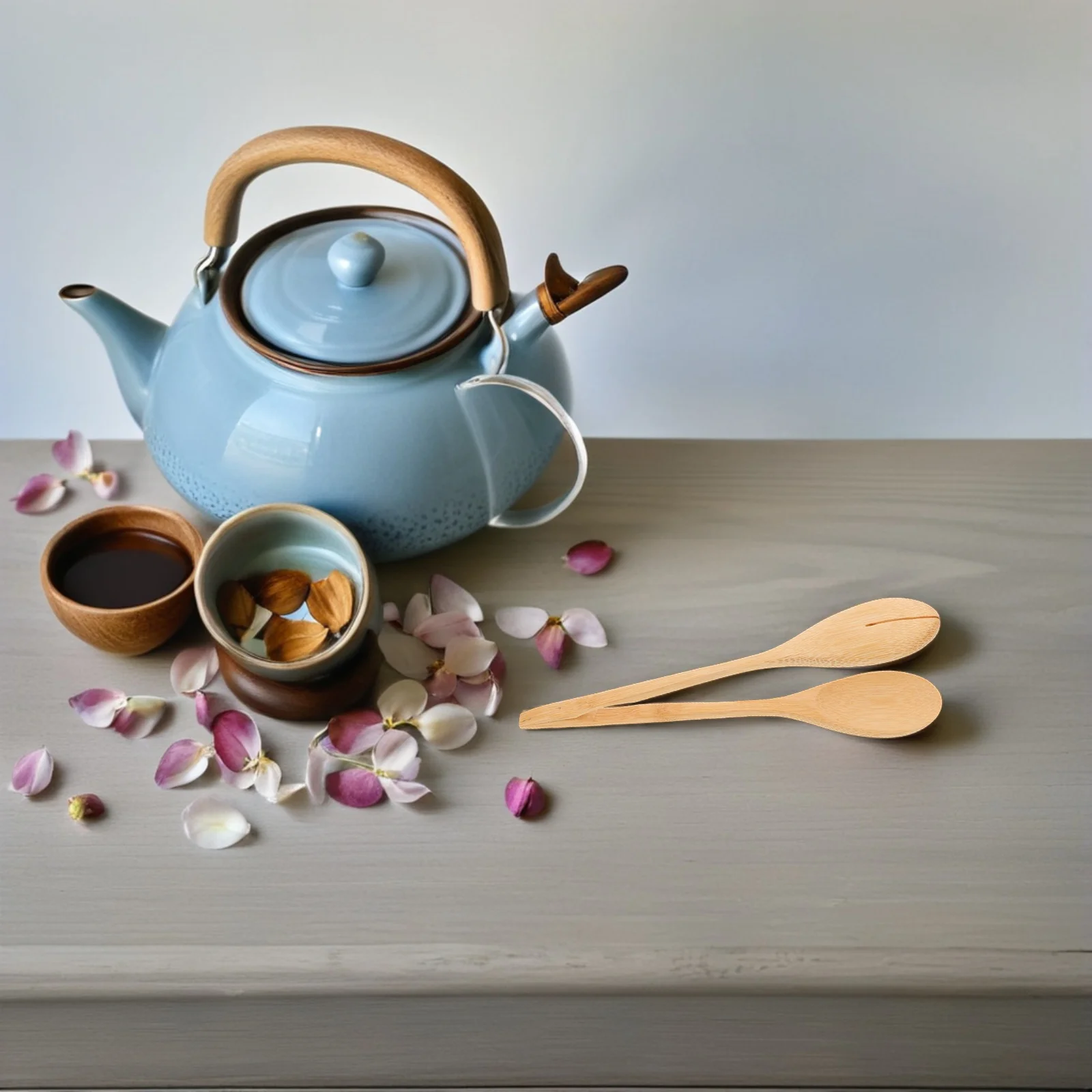 

2pcs Bamboo Tea Bag Squeezer Tongs Kitchen Tea Accessories Multi-Use Serving Tongs For Appetizers Desserts Bread Snacks