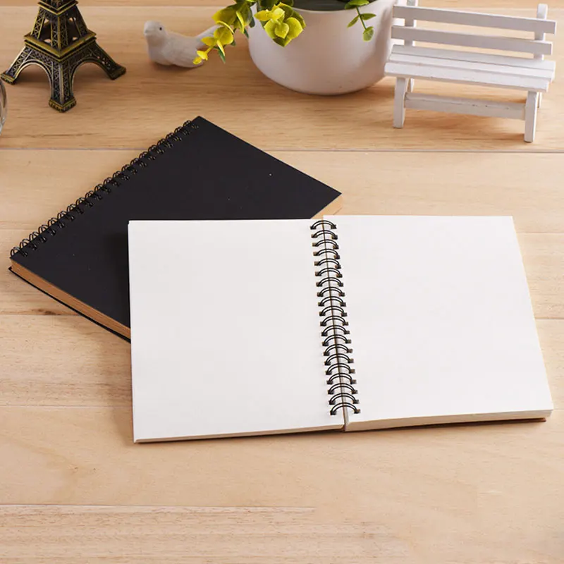 Blank Notebook A5 A6 Spiral Sketchbook Graffiti Notebook Diary Jouranl school supplies 50 Sheets Kawaii korean stationery