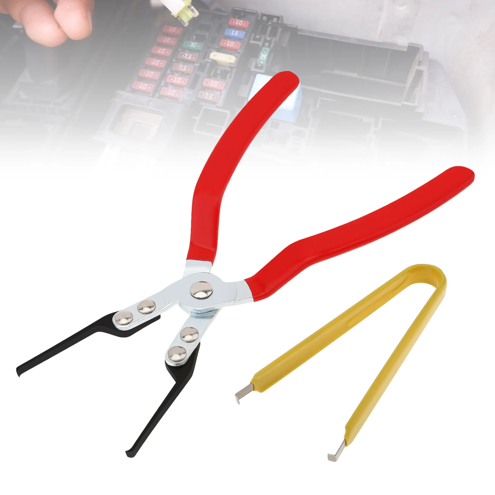 

Car Relay Disassembly Clamp Clip Extraction Pliers Fuse Puller Tool Vehicle Car Tweezers Electric Disconnect Remover Repair Tool