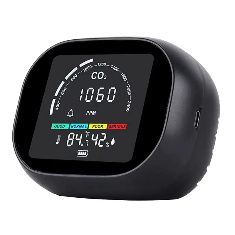 

1 Set CO2 Air Quality Monitor Indoor Carbon Dioxide Plastic CO2 Air Quality Monitor For Car