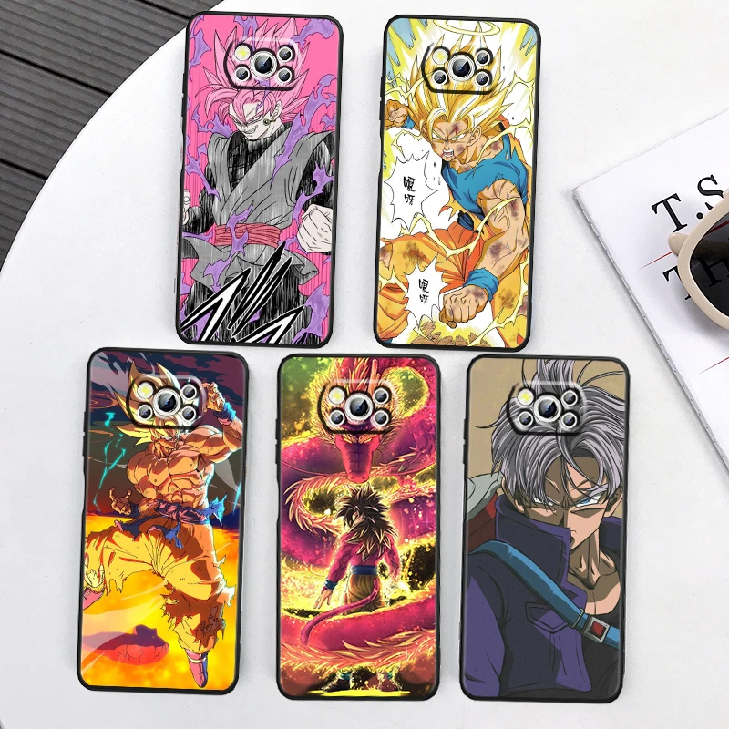 DB-D-Dragons B-Balls Cool Anime For Xiaomi Mi Poco F5 F4 F3 X6 X5 X4 X3 M6 M5 M5S M4 M3 C65 Pro GT NFC 5G Black Funda