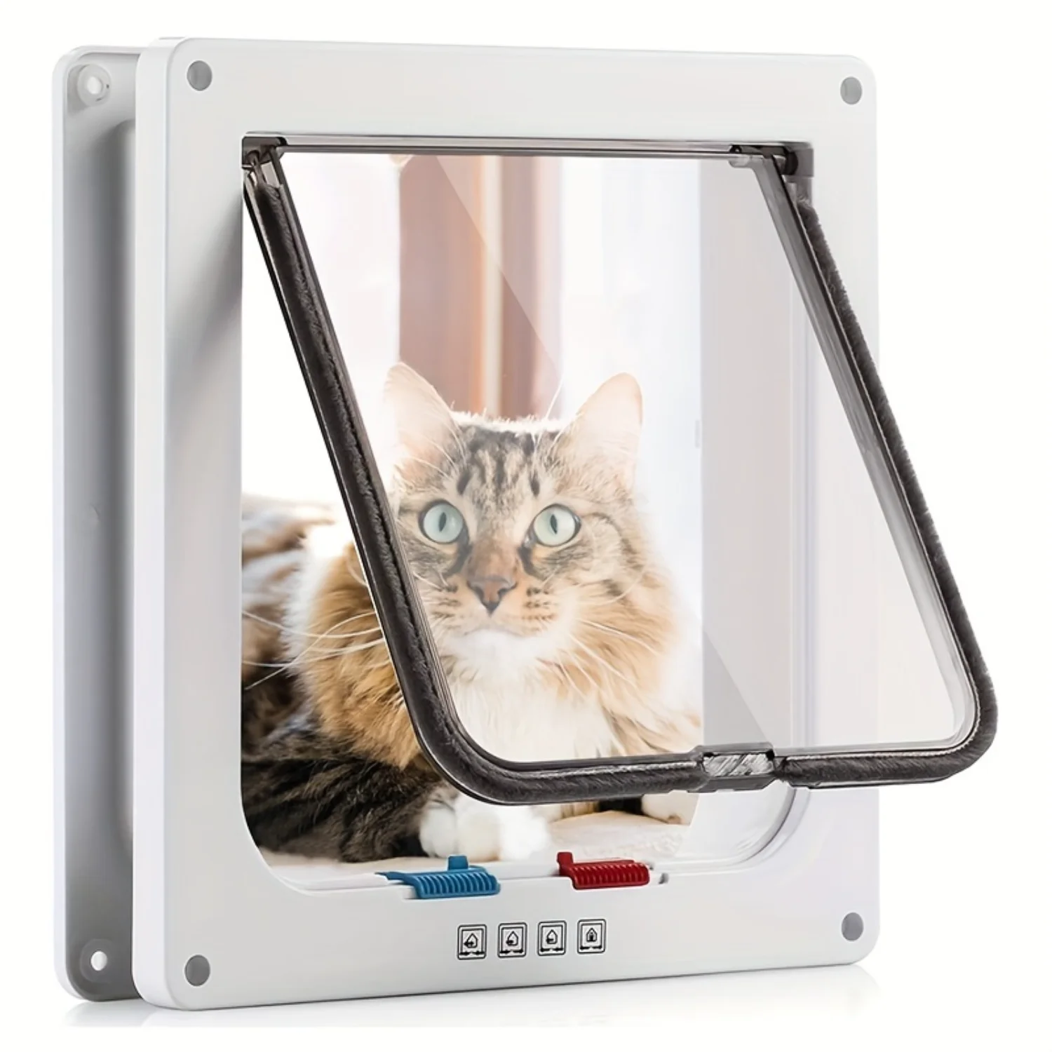 Ultra-Secure Lockable Pet Door - Advanced Safety for Dogs & Cats - Customizable Access, Peace of Mind for You