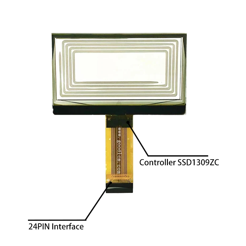 Oled 2,42 pulgadas 128x64 oled Amarillo Blanco Pantalla de caracteres serie paralela IIC tres interfaces diferentes fuente de alimentación de 3,3 V