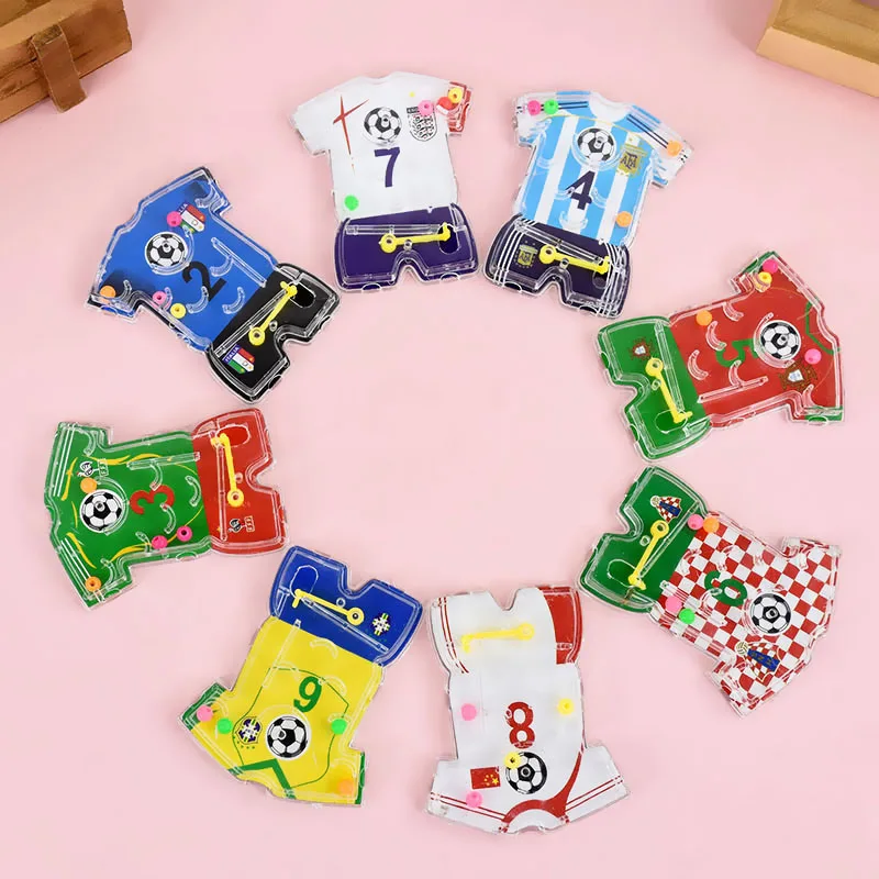 10/20pcs Soccer Maze Toy Football Theme Pinball Game Kids Birthday Party Favors Goody Bag Pinata Fillers Christmas Gift Supplies