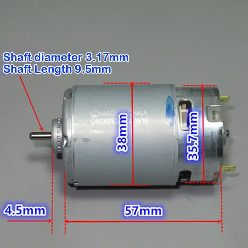 Mabuchi 550 Motor RS-550VC-7527 DC 5V12V14V 1.33A Dia 3.17mm High Speed  Power 20000RPM for Model Electric Machinery Drill Tool