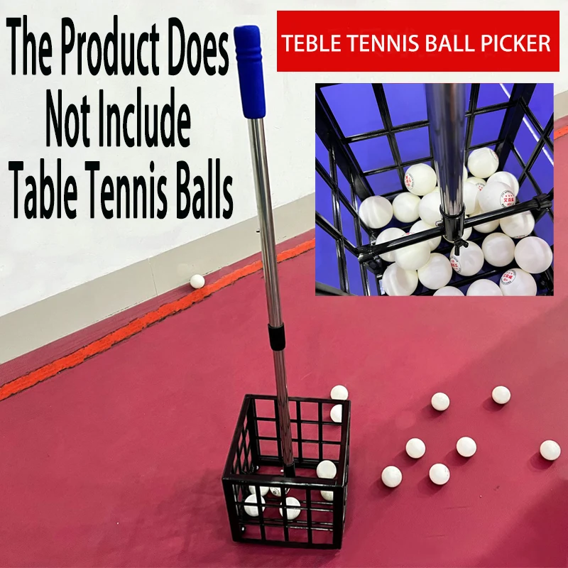 ASENVER Ping Pong Ball Picker Adjustable Large Capacity Plastic Frame Table Tennis Ball Retriever Serve Machine Pick-up Device