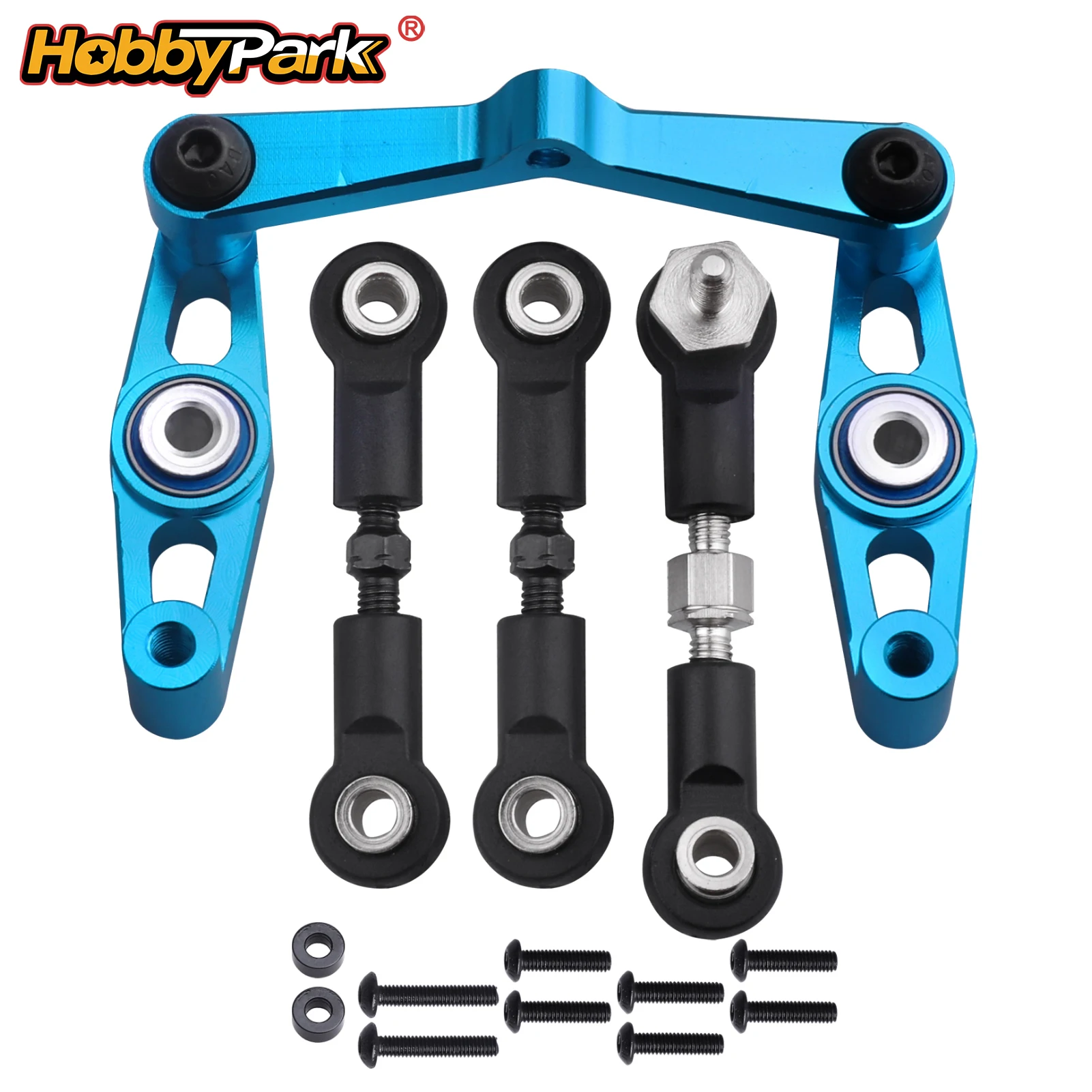 Kit de direction à roulements à billes en aluminium HobbyPark pour les améliorations Tamiya TT02