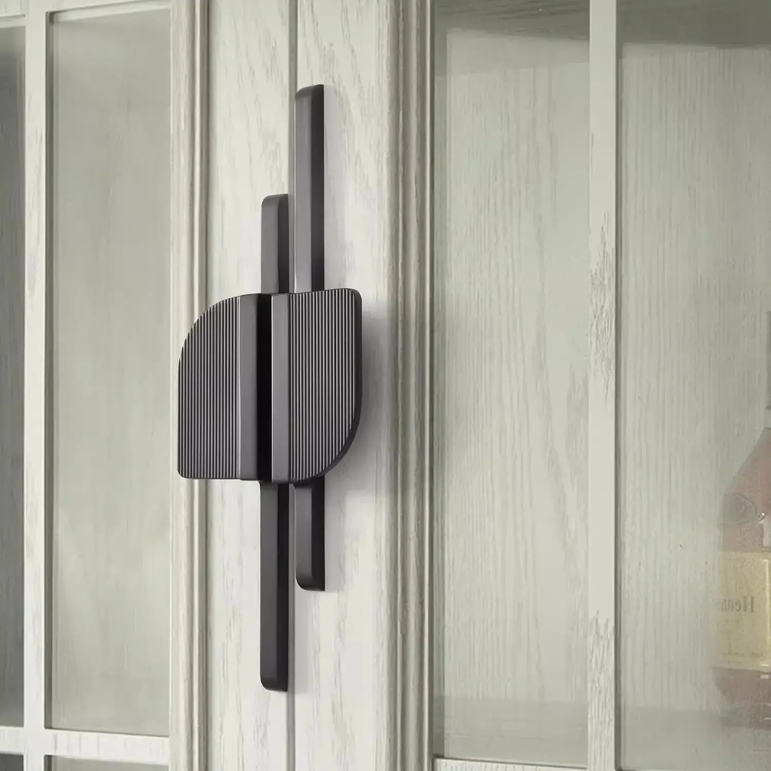 Modern Brushed Gold / Pearl Grey Wardrobe Closet Pulls Zinc Alloy Kitchen Cabinet Handles Long Handles for Furniture A Pair