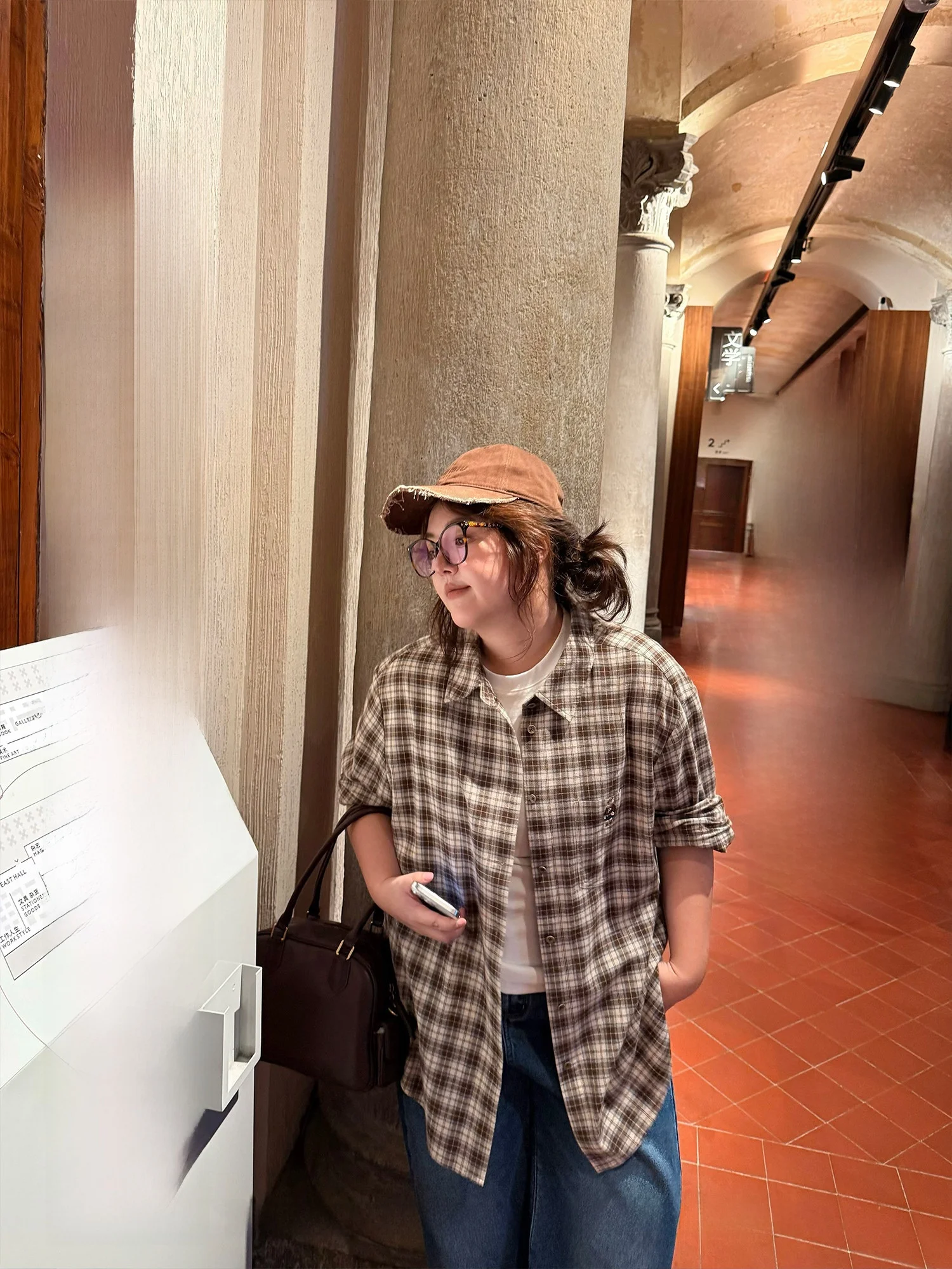 

Warm Winter Plaid irt Women's Large Size Autumn Winter Retro Casual Bear Pattern Cotton Long Sve irt Breathable Skin-F...