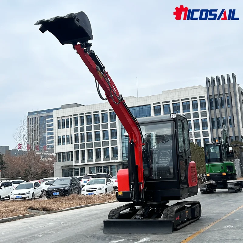 

Nicosail brand new mini excavator with bucket, customizable colors styles and logo Powerful and compact mini excavators
