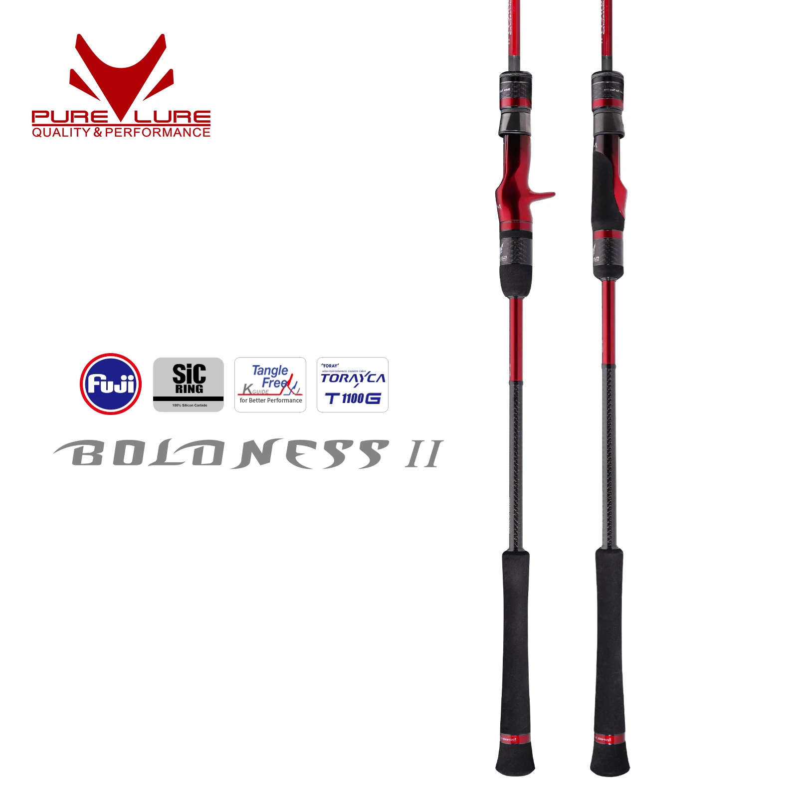 

PURELURE Solid Tip Slow Jigging Rod 1.90m Spinning Baitcasting 30-220g Lure Weight ML M MH H Power Saltwater Fishing Rods