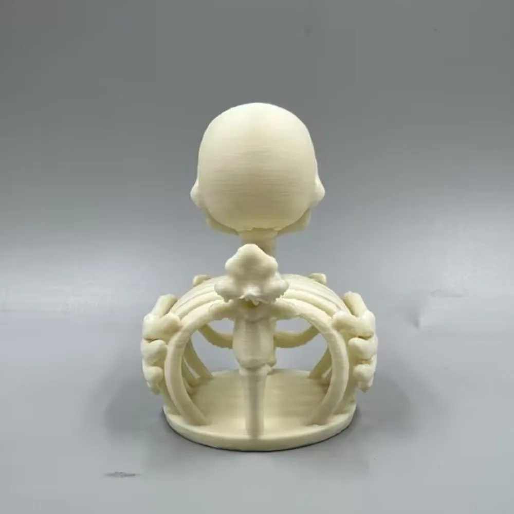 3D Printed Halloween Skeleton Duck Figurine Realistic Gothic Style Duck Skeleton Statue Fade-Proof Spooky Small Duck Bone Model