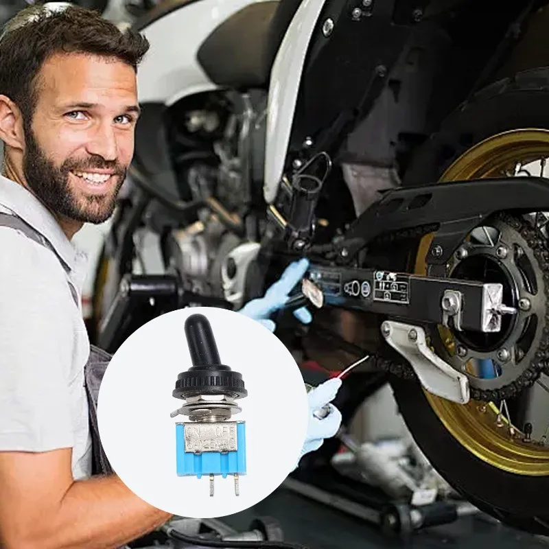 For Motorcycles Boat Supplies Accessory MT-S101 2 Pin 2 Position Mini Toggle Button Switch Blue Micro Toggle Switch Tool Parts