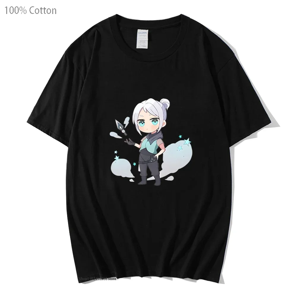 

Valorant Sage T Shirt Game Graphic Tshirt Unisex Pocket Available Free Short-sleeved Streetwears Clothes for Teens 100% Cotton