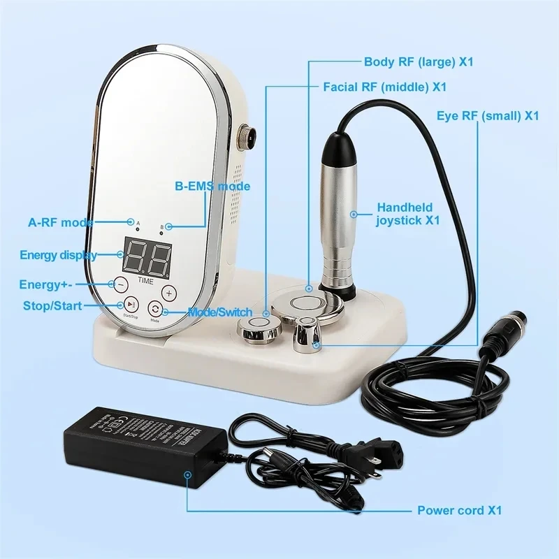 Bipolar RF And EMS Facial Radiofrequency Heat Therapy Body Shaping Face Skin Tightening Lifting Machine Eye Massage Instrument