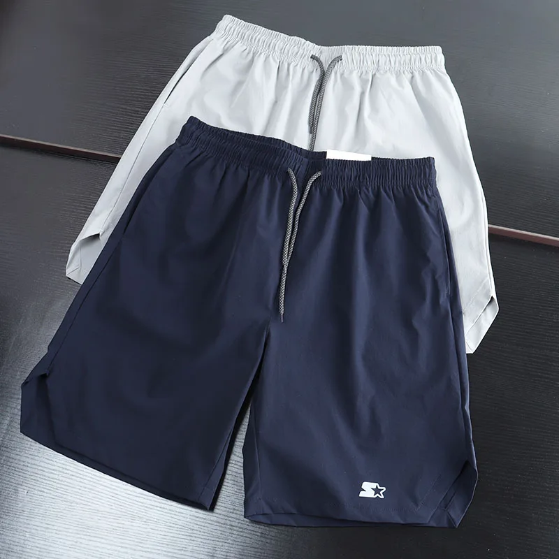

Легкие, удобные, быстросохнущие мужские повседневные шорты, летние, новые, спортивные, свободного кроя, молодежные, длиной до колена.