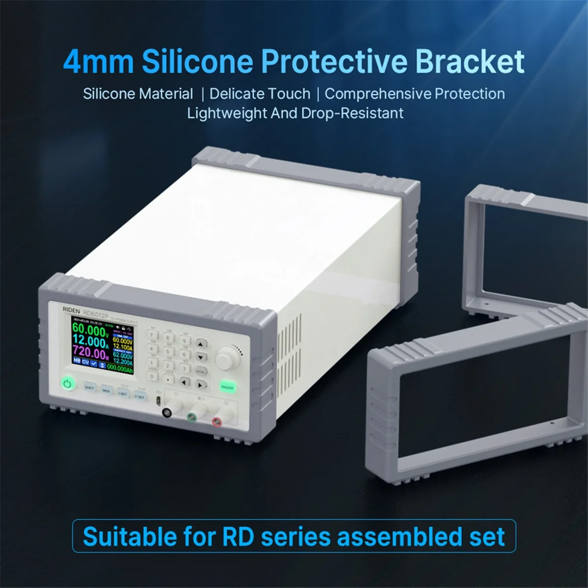 T88C RD 4mm Silicone Sleeve - Protective Bracket Shell Holder for RD Series Power Supply RD6006/RD6024 Assembled Set