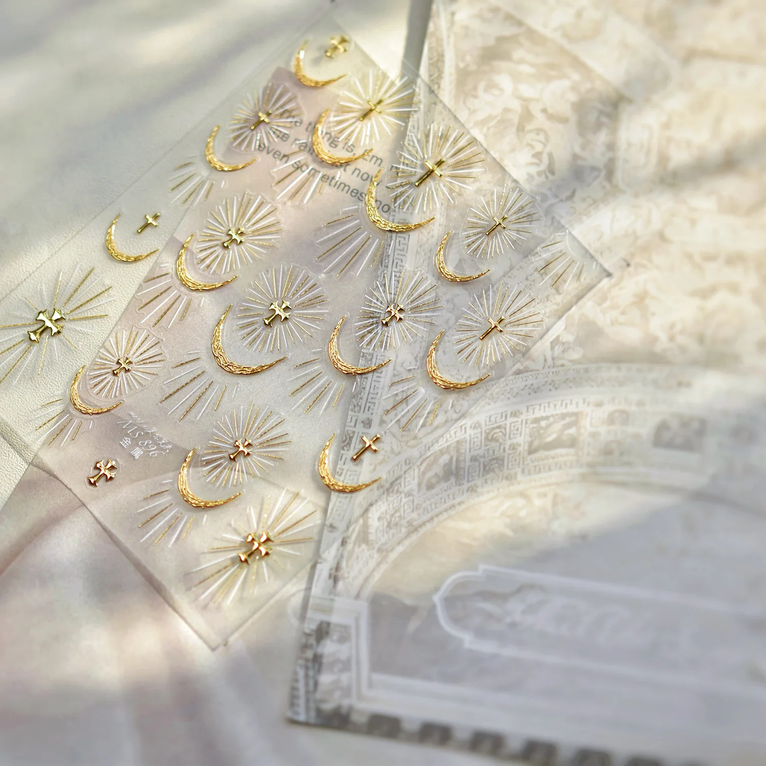 اختيار مسمار ثلاثية الأبعاد زينة ملصقات بريق الإلهي أوراكل الضوء المقدس مسمار الفن اكسسوارات ملصقات DIY بها بنفسك لاصق مانيكير الشارات