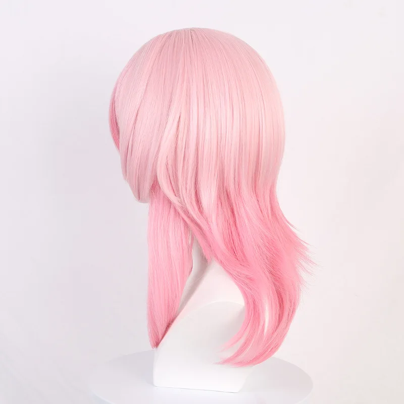 Bh3 7 de março peruca cosplay estrela ferroviário simulação couro cabeludo camadas gradiente rosa