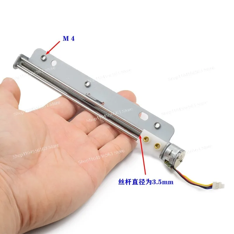 2-Phase 4-Wire Micro-Slide Stepper Motor - 15mm Linear Screw Type with 123mm Long Stroke for Precision Motion