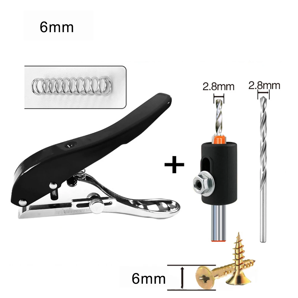 Pinza per fascette per bordi con profondità regolabile per progetti di lavorazione Risultati puliti Capacità di punzonatura profonda per la lavorazione della pelle