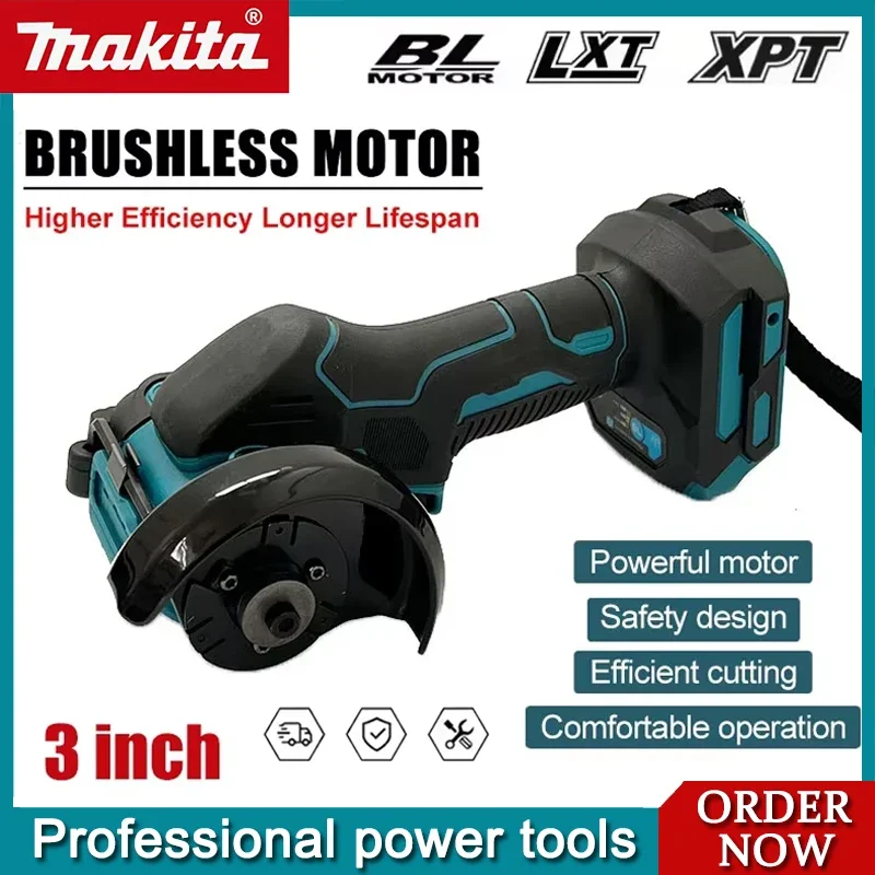 

Makita 3Inch Mini Brushless Electric Circular Saw Cordless Rechargeable Handheld Electirc Cut Off Grinder Tool 18V Battery