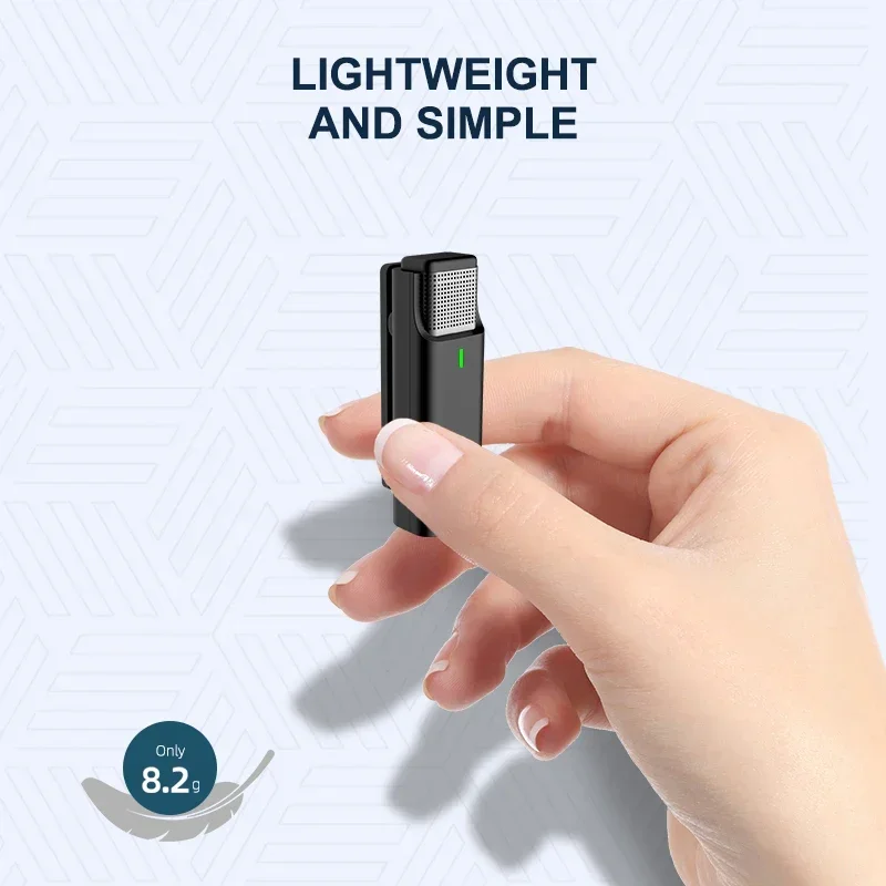 

2022 New Long range wireless mini microphone lavalier style with charging case long battery life microphone