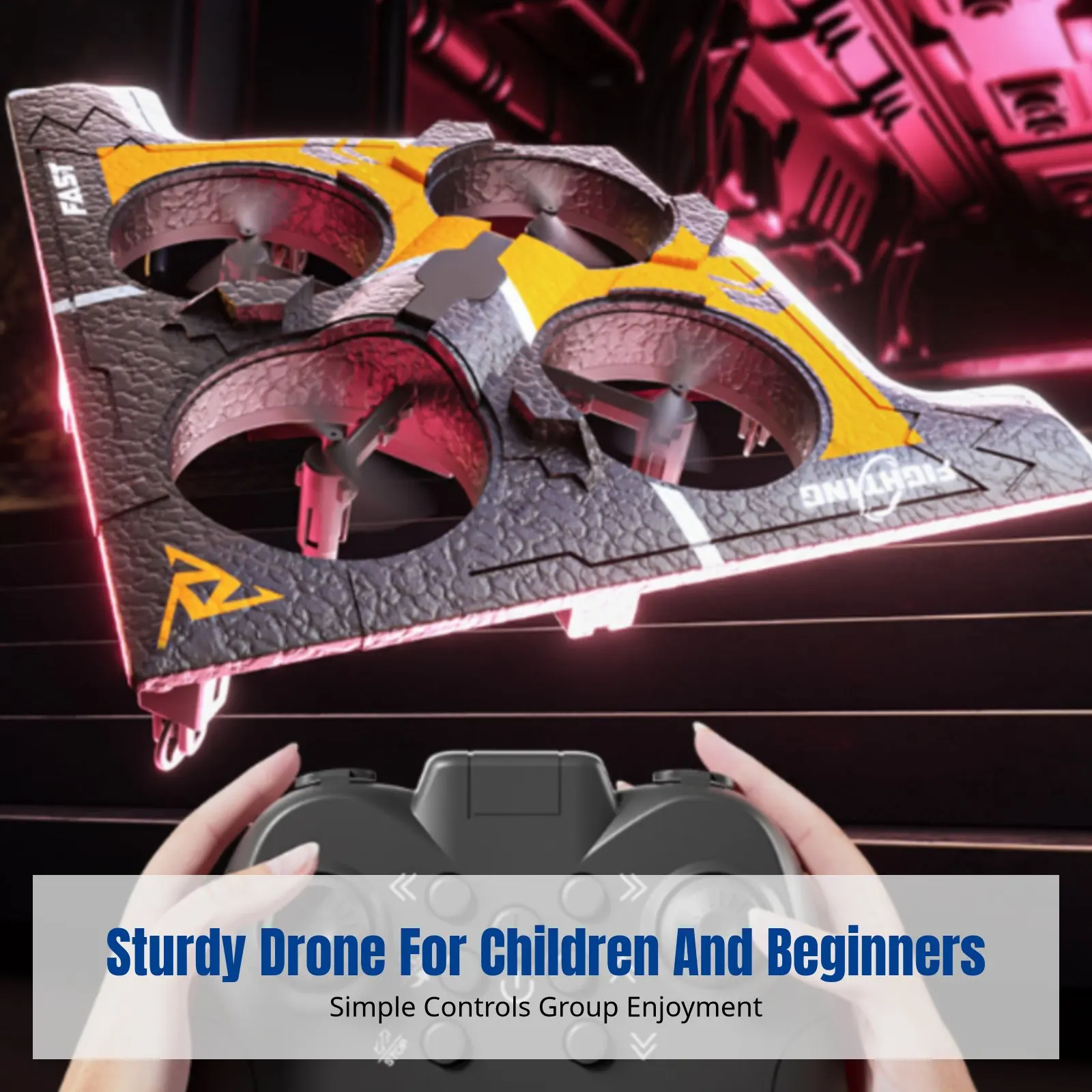 

Foam Remote Control Airplane, Quad-Propeller Stunt Plane, Impact-Resistant RC Aircraft Toy for Boys, One-Touch Takeoff