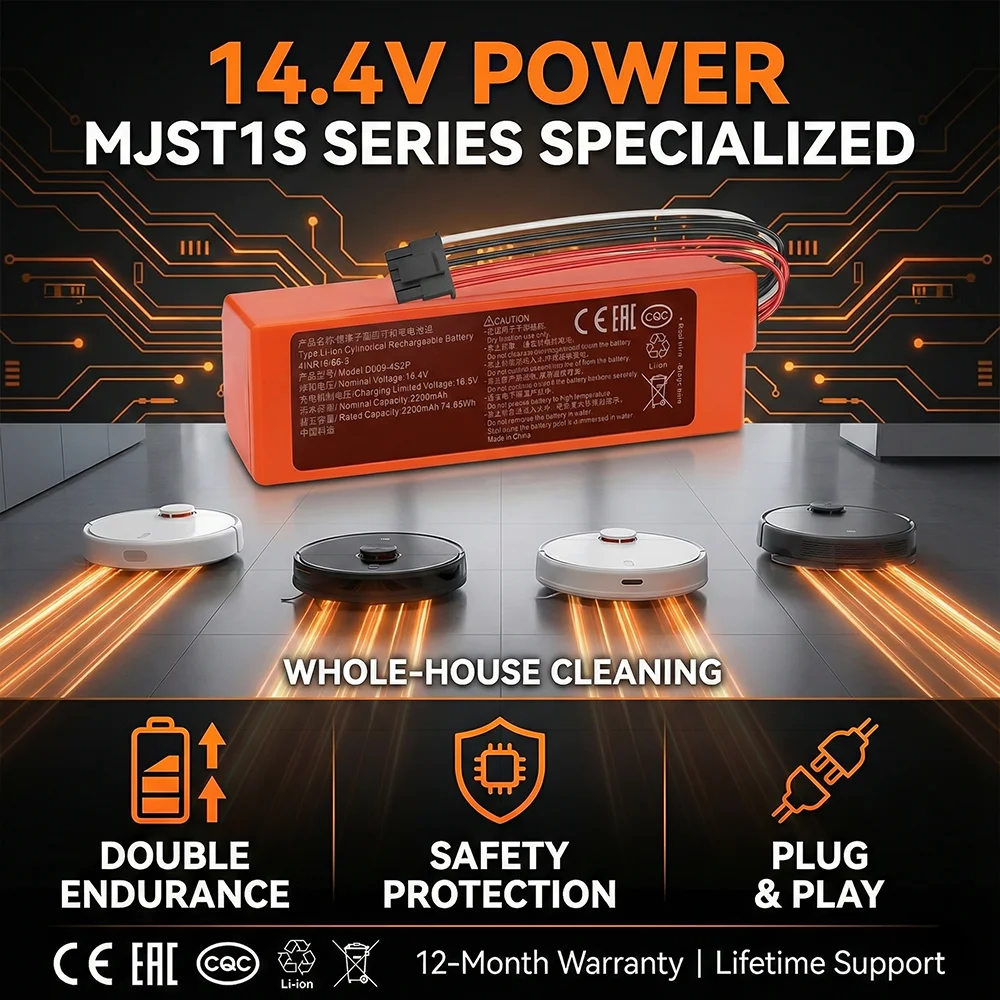 

Литий-ионный аккумулятор 14,4 В, 7000 мАч для робота-пылесоса Xiaomi Mi 2 Pro MJST1S MJSTS C101, аккумулятор для чистящих деталей