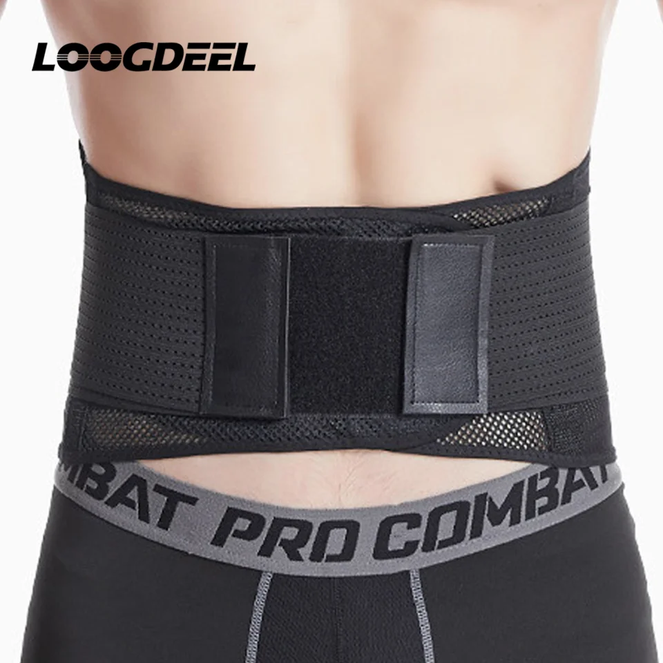 

Спортивная поддержка талии loogподчеркивает двойное давление, защищает поясницу, позвоночник, фитнес, тяжелоатлетика, приседание, подтягивание брюшного пресса, для мужчин