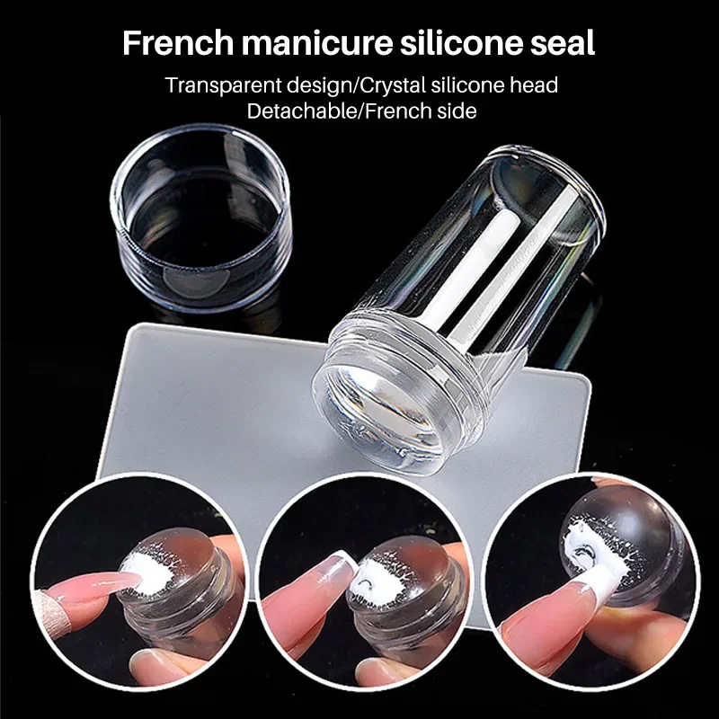 Nail Art Stamp Kit French Manicure Design Board Stamp Polishing Template Template Seal Stamp Squeegee Accessories Tools