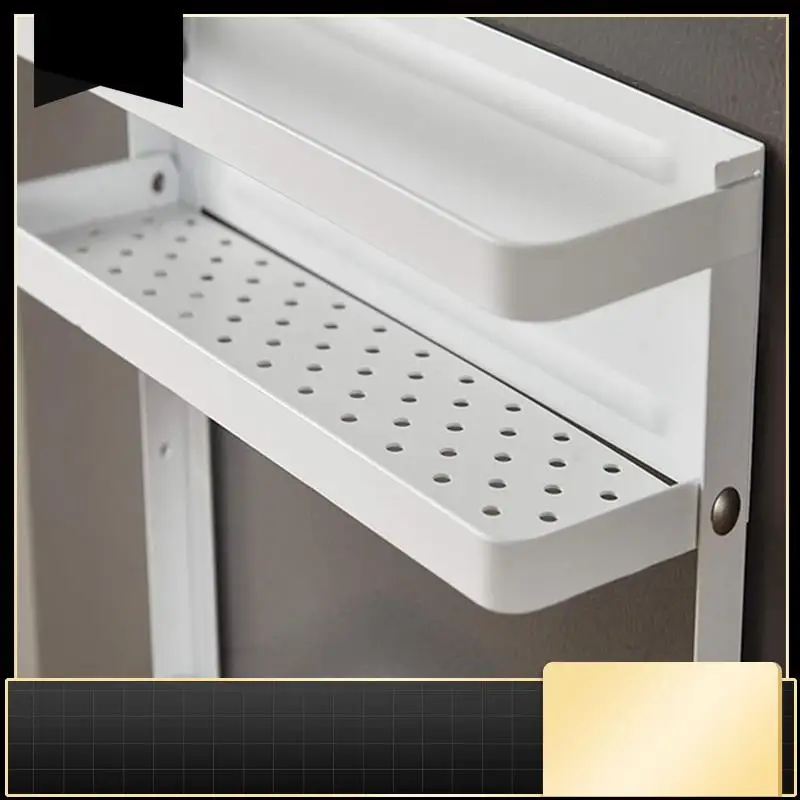 

1PCS Hanging Fridge Shelf Spice Rack Wall Shelf Refrigerator Shelf (Black) Durable Easy Install-N37R