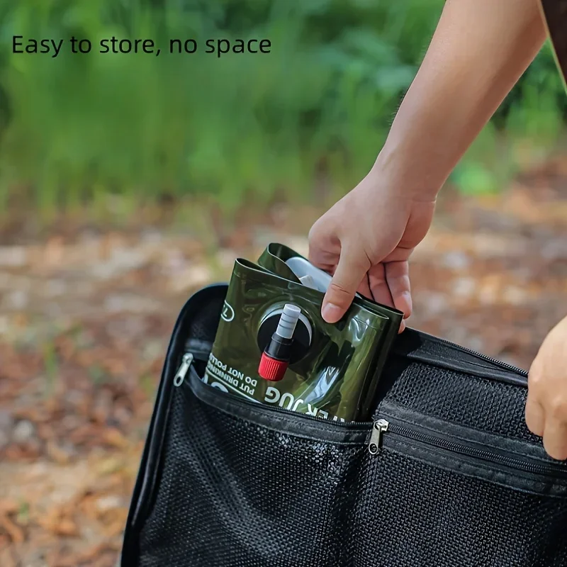 

7.5 L Outdoor Folding Water Storage Bag With Tap Portable Large Capacity Water Storage Bag For Camping Hiking Fishing Gear