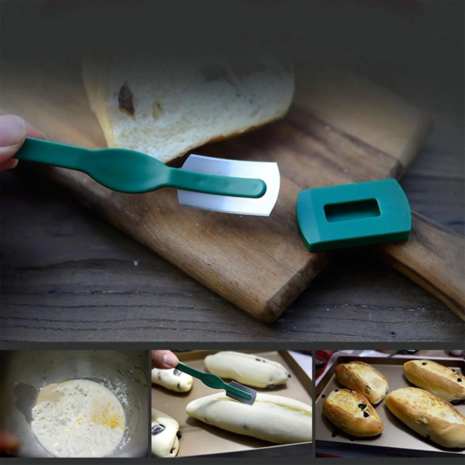 Bread Lame Professional Ergonomic Handle Stainless Steel Dough Cutter Bread Lame Scoring Tool For Home Dorm Apartment Kitchen