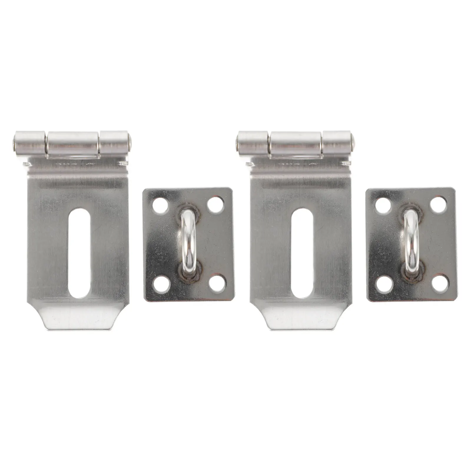 

2pcs Stainless Steel Right Buckle 90 Degree Barn Door Latch Padlock Hasp For Cabinet Gate Pet Cage Durable Hardware