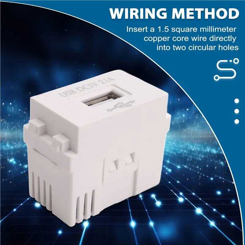 A11E-Mobile Phone Charging Panel USB Power Module 220V Socket 5V Transformer 2.1A USB Charging Power Socket Switching Adapter