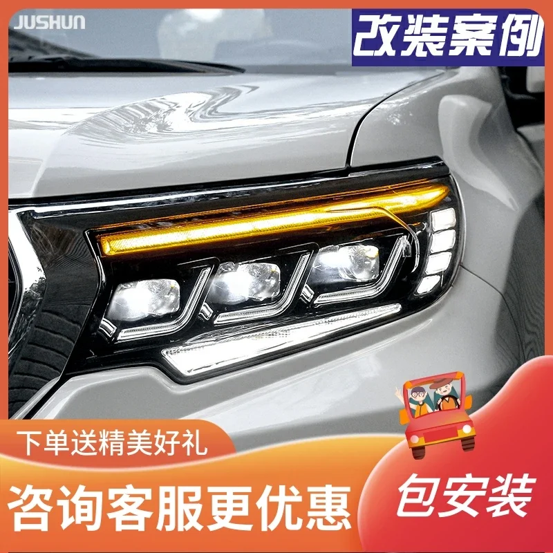 

LED Head Lamp For Toyota Prado 2018-2021 Turn signal LED Headlight DRL Hid Head Lamp Bi Xenon Beam Car Accessories