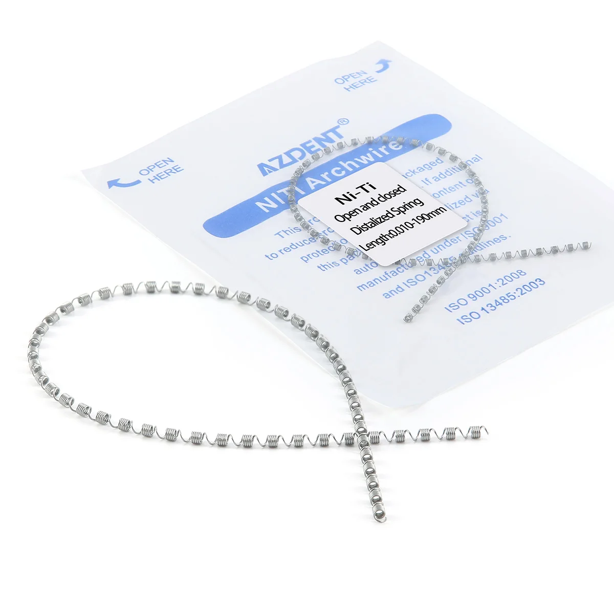 AZDENT Zahnärztliche Kieferorthopädische Offene und Geschlossene Feder NI-TI Distalisierte Elastische Spiralfedern 190mm 0,008/0,010/0,012 Zahnmedizin – Detail 6