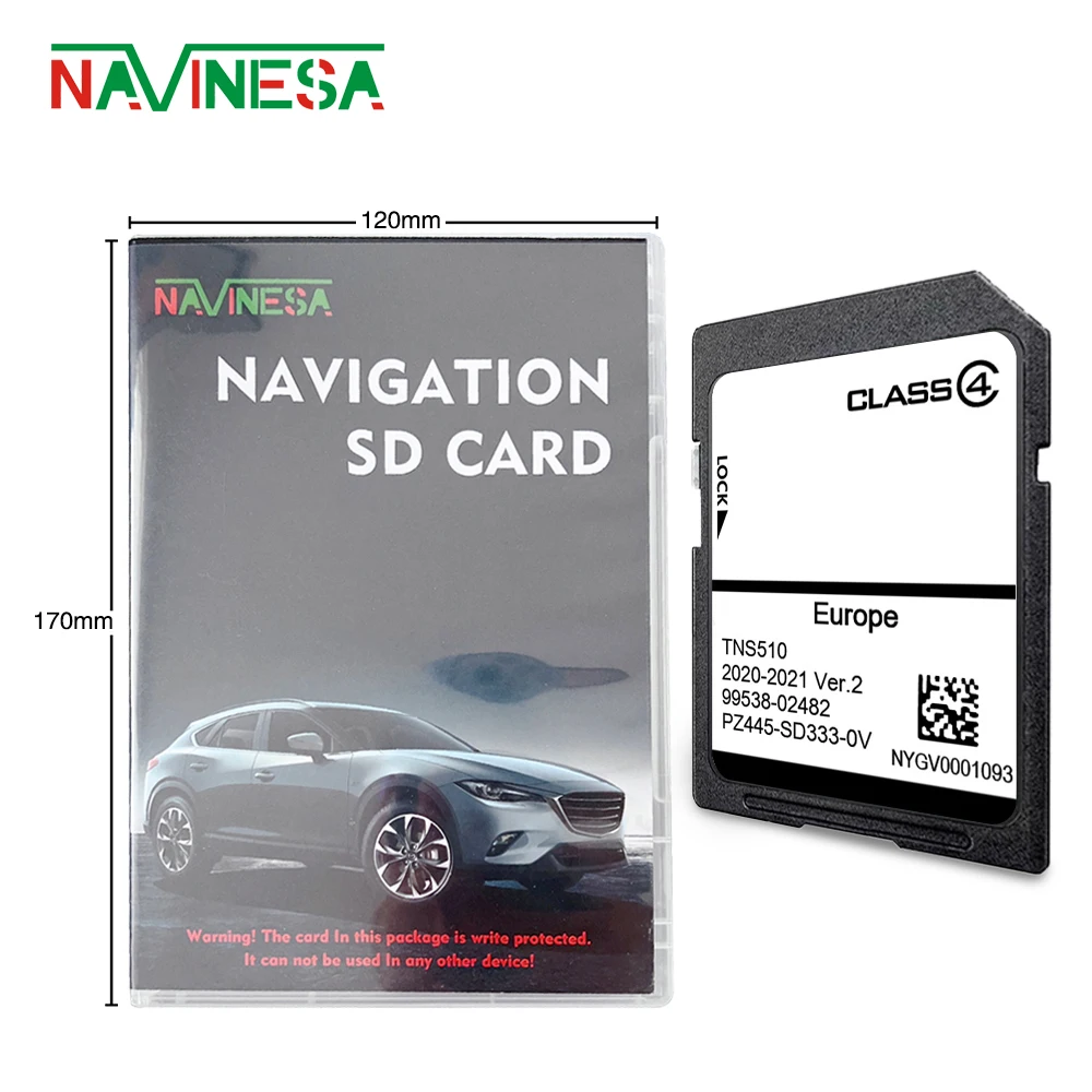 Use For Toyota RAV4 From 2008 TO 2013 TNS510 Navigation SAT NAV Map SD Card 2021 Version2 For Toyota UK & EUROPE