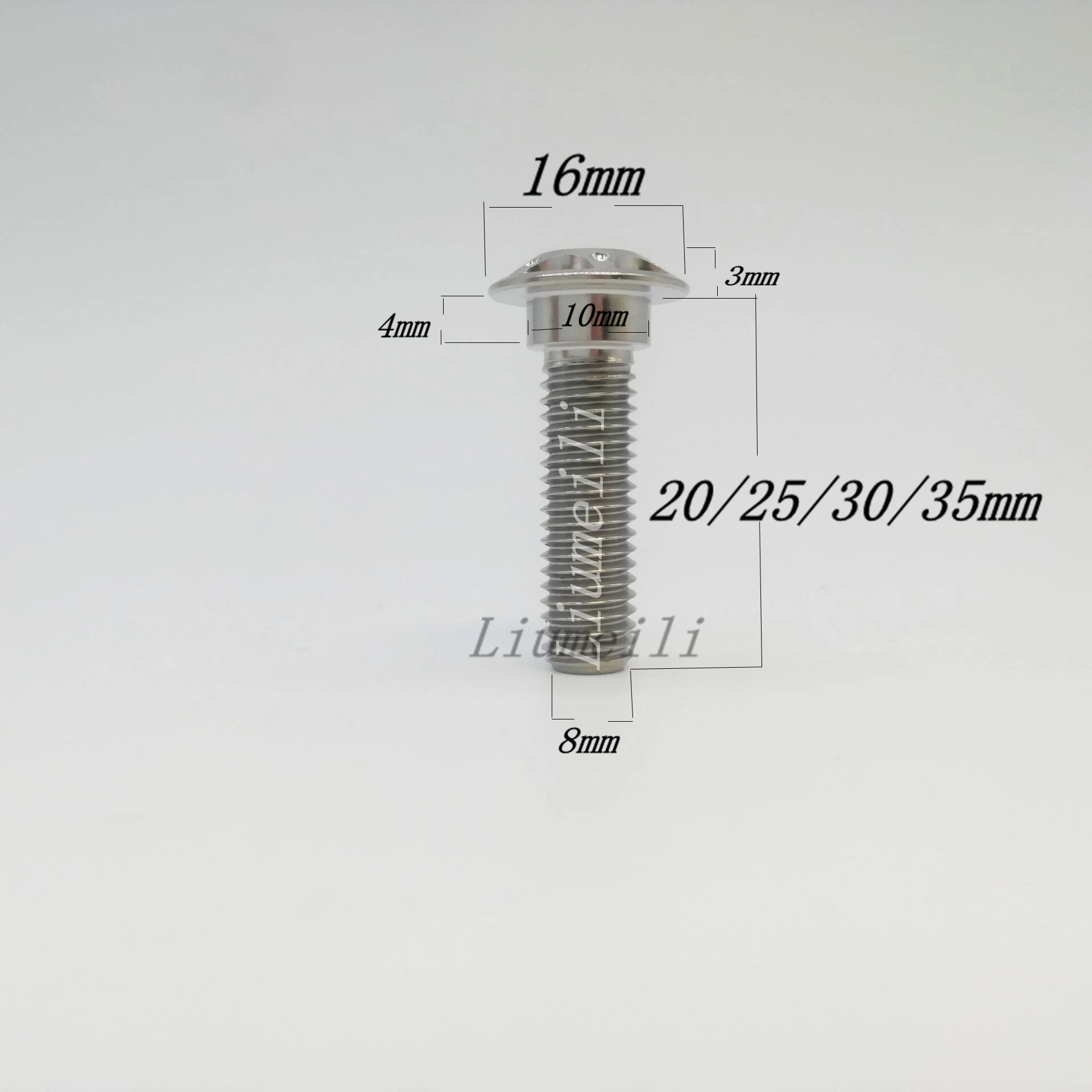 Liumeili Titanium Ti Bolts M8x20 25 30 35mm Screws Torx T40 Head for Motorcycle Yamaha Disc Brake Screw Refit Bolt