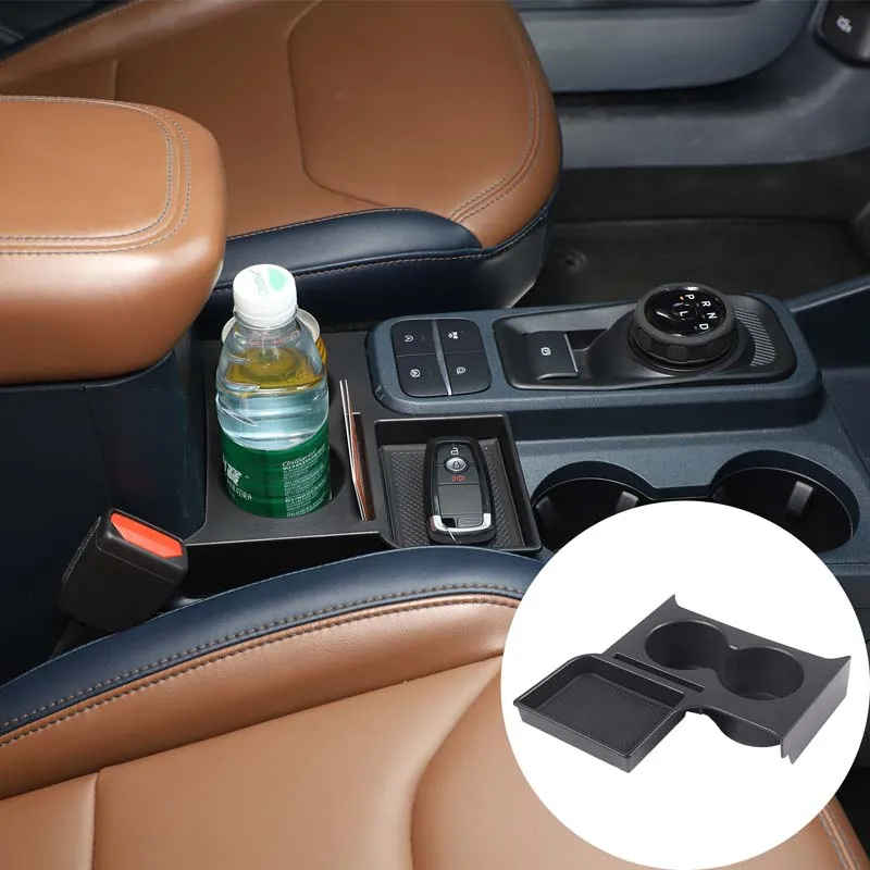 Car Center Console Storage Box Cup Holder Organizer Tray For Ford Maverick 2022 2023 2024 2025 2026 Interior Accessories