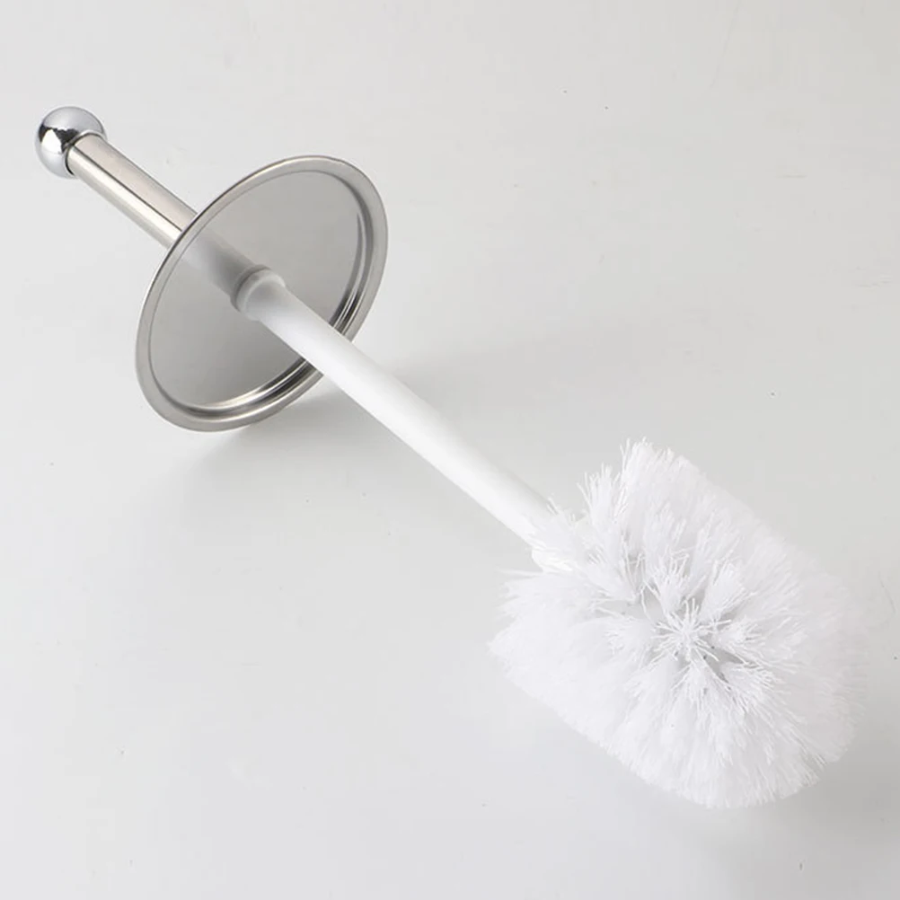 

1 set Stylish 5L Trash Can Large Capacity Stainless Steel Garbage Can Anti Pedal for Kitchen Bathroom Toilet Brush Set